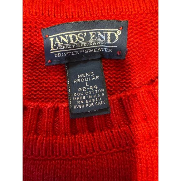 Lands End Sweater Red Size L - Picture 2 of 7